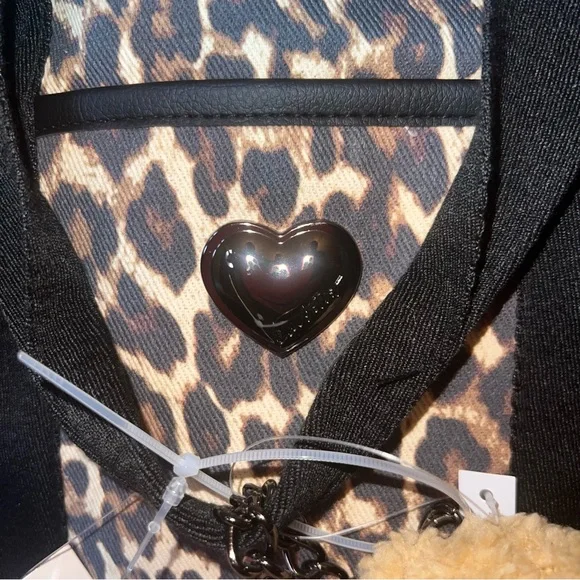Luv Betsey Leopard Print Tote – Heart Logo & Teddy Charm • NWT - Picture 5 of 11